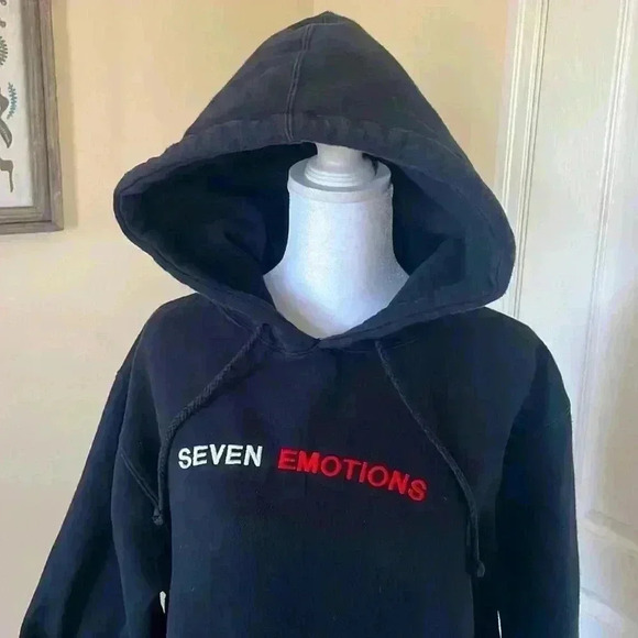 Seven Emotions Super Rare Devil and Angel Wing Rhinestone Hoodie Size XS Unisex - Picture 2 of 7